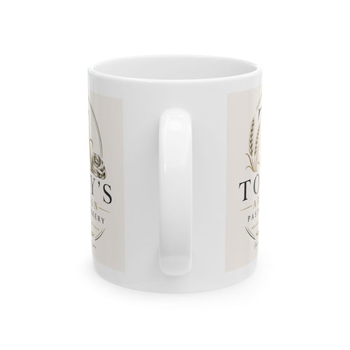 Bakery Logo Ceramic Mug - "Tony's Pastry" Vintage Coffee Cup (11oz/15oz)