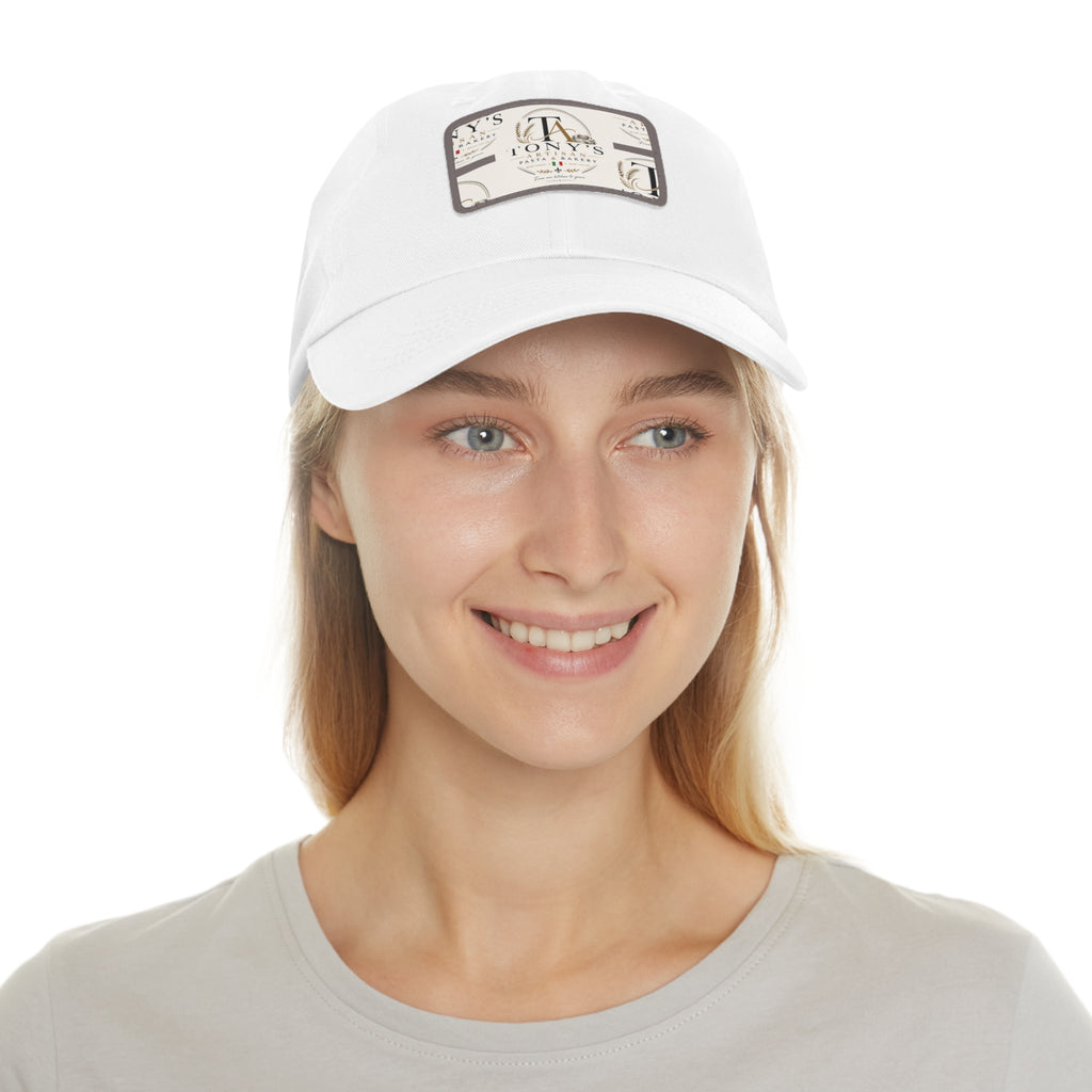 Dad Hat — Vintage Tony's Leather Patch Baseball Cap